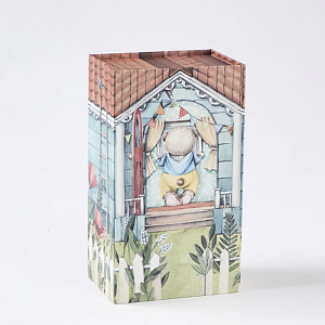 Медведь Lina TeddyTales, XS ,в костюмчике Олень, белый, брелок, 15 см